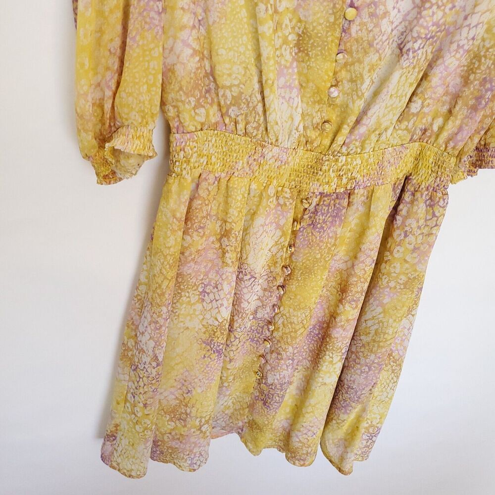 Steve Madden Women's Bb Dakota The Dreamy Mini Dress Size Large Yellow - Picture 7 of 15